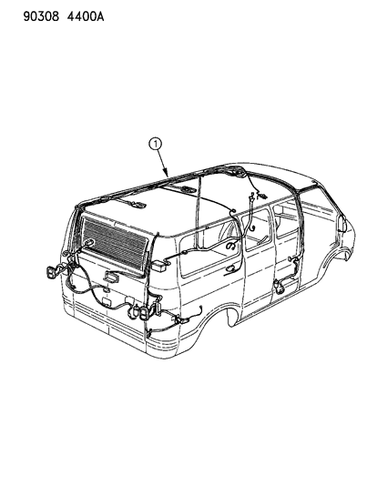 1991 Dodge Ram Wagon Wiring - Body & Accessories Diagram