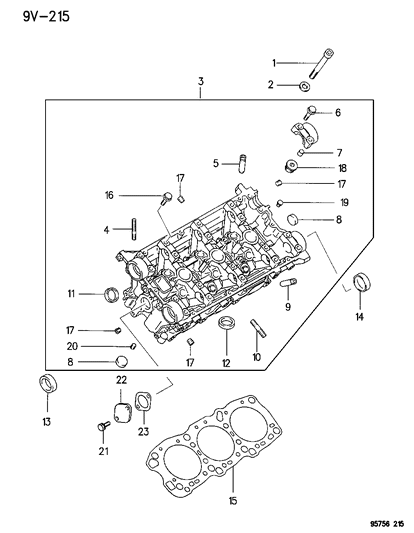 1995 Dodge Stealth Cylinder Head Diagram 1