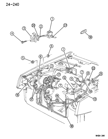 1994 Dodge Shadow Line Asm Diagram for 4677393