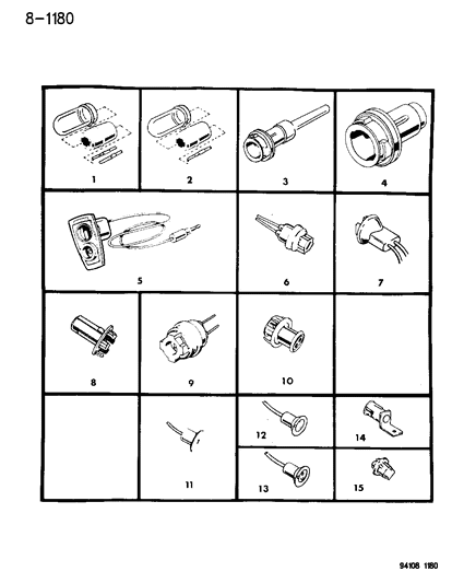 1995 Dodge Grand Caravan Sockets & Bulbs - Exterior Lamps Diagram