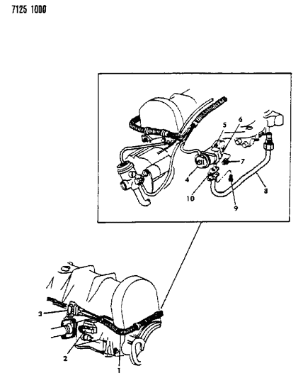 1987 Chrysler Town & Country EGR System Diagram 1