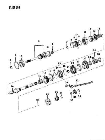 1992 Jeep Comanche Gear Train Diagram 4