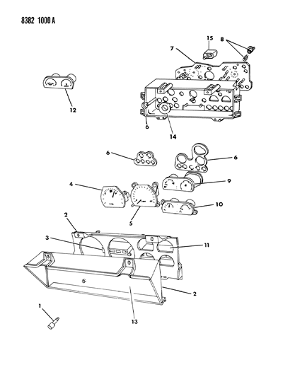 1988 Dodge Dakota Instrument Panel Cluster Diagram