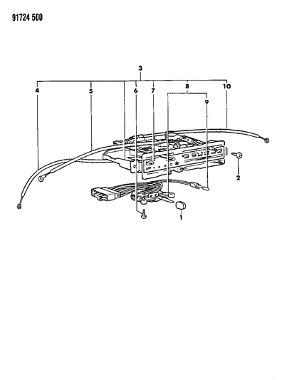 1991 Dodge Ram 50 Control, Heater Diagram