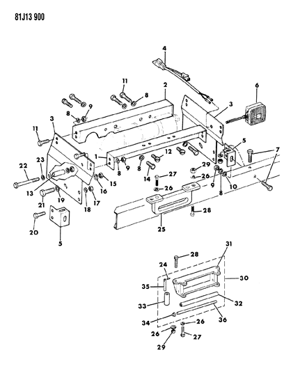 1985 Jeep Wrangler Winch Mounting Diagram 4