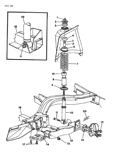 1984 Dodge Charger Suspension - Rear Diagram 1