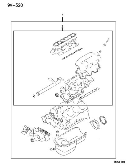 1995 Dodge Stealth Engine Gasket Sets Diagram 2