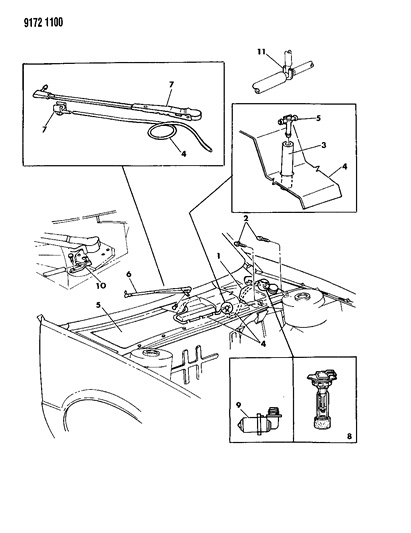 1989 Dodge Daytona Windshield Washer System Diagram