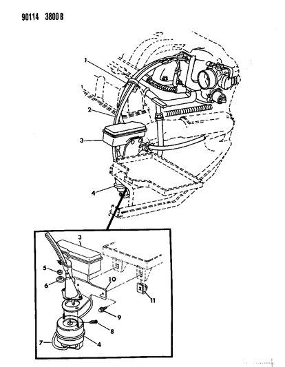 1990 Chrysler New Yorker Cable Speed Control Diagram for 4458793