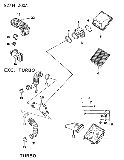 1994 Dodge Stealth Air Cleaner Diagram