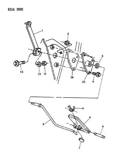 1986 Dodge Ram Van Accelerator Pedal Diagram