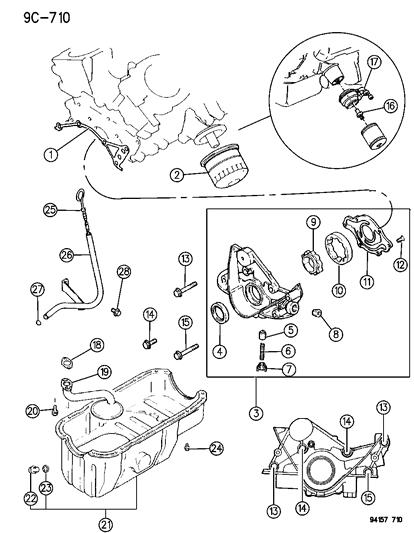 1996 Dodge Grand Caravan Engine Oiling Diagram 2