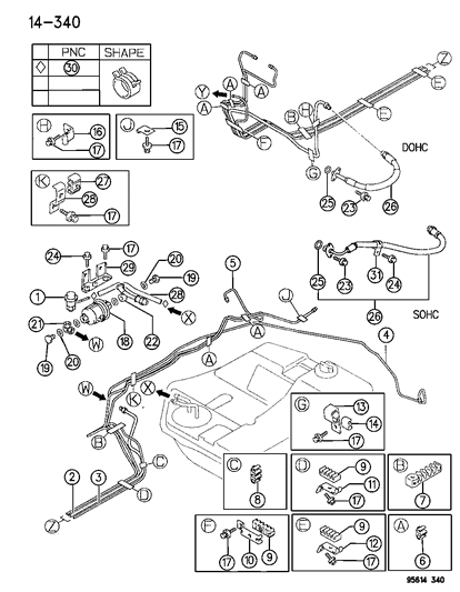 1996 Chrysler Sebring Fuel Line Diagram