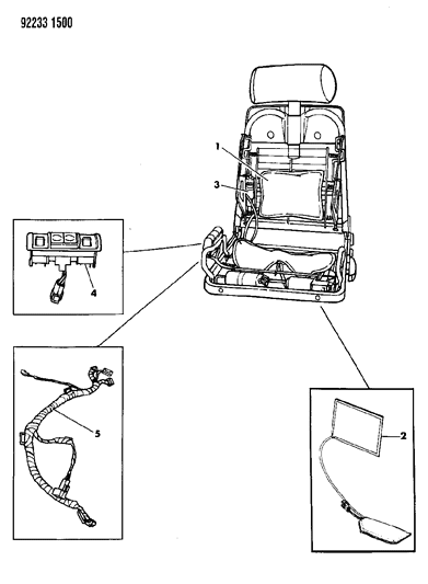 1992 Chrysler LeBaron Lumbar & Thigh Support - Electric Diagram