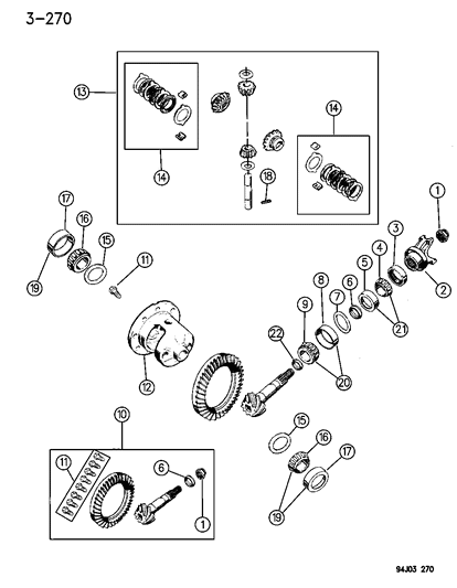 1995 Jeep Grand Cherokee Differential - Locking Diagram 1