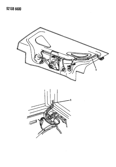 1992 Chrysler LeBaron Wiring - Trunk Diagram
