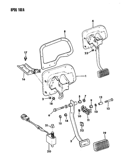 1992 Dodge Monaco Brake Pedal Diagram