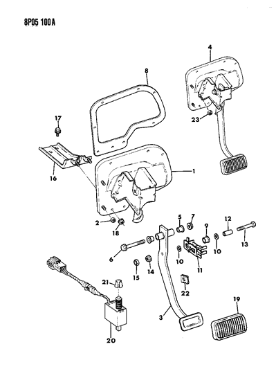 1991 Dodge Monaco Brake Pedal Diagram