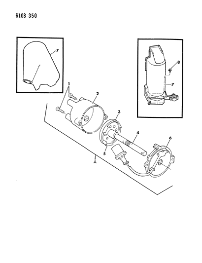 1986 Chrysler LeBaron Base Distributor Diagram 3