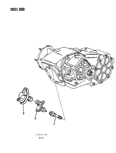 1990 Dodge D350 Sensor-Vehicle Speed Diagram for 56027014