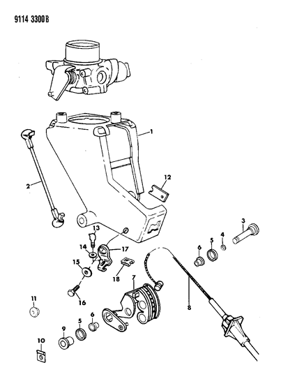 1989 Chrysler TC Maserati Throttle Control Diagram 1