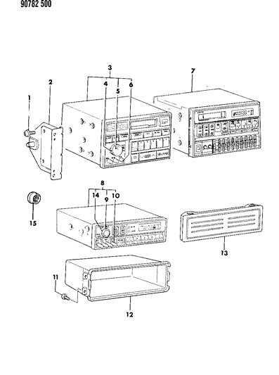 1990 Dodge Colt Instrument Panel Radio Diagram