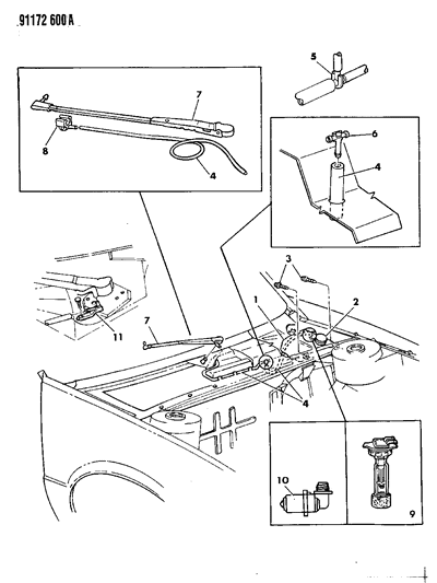 1991 Chrysler TC Maserati Windshield Washer System Diagram