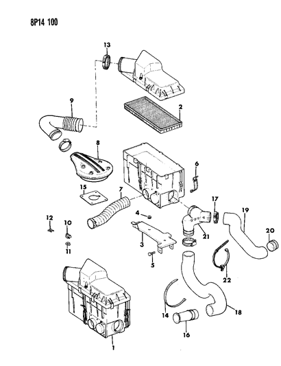 1990 Dodge Monaco Air Cleaner Diagram 1