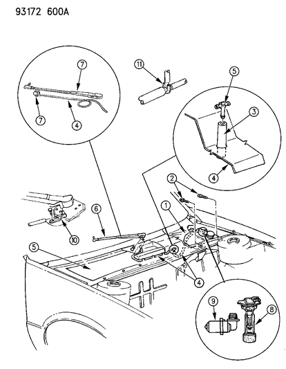 1993 Dodge Daytona Windshield Washer System Diagram