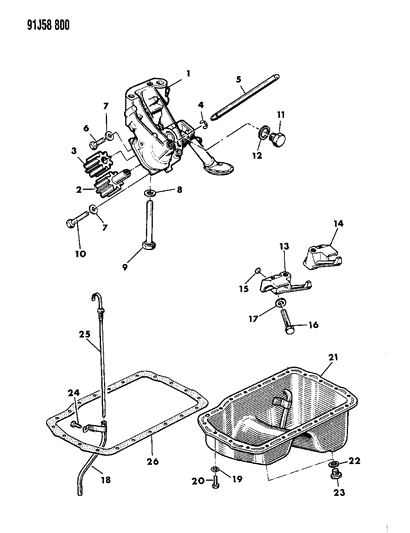 1993 Jeep Cherokee Engine Oiling Diagram 1