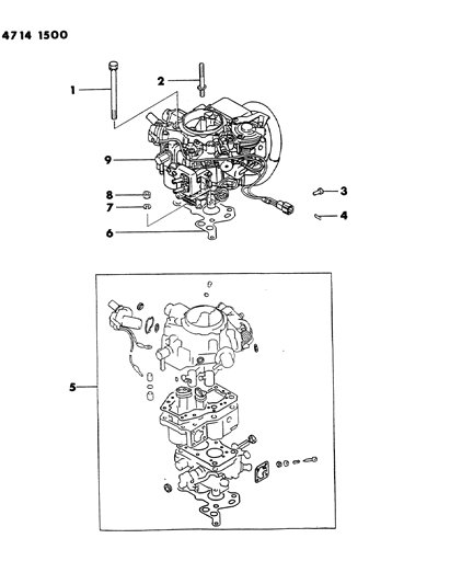 1984 Dodge Colt Carburetor & Gasket Set Diagram 4