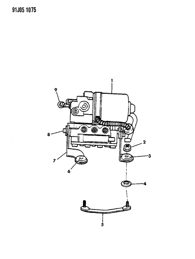 1993 Jeep Grand Wagoneer Hydraulic Control Unit Diagram