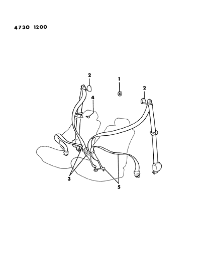 1984 Dodge Colt Belts Front Seat Diagram