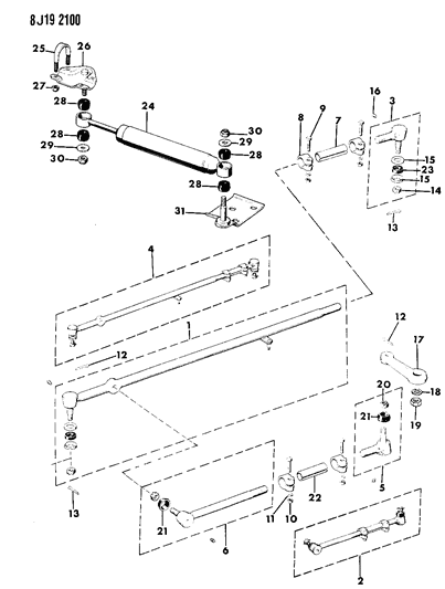 1988 Jeep J20 Cover Diagram for J8124821