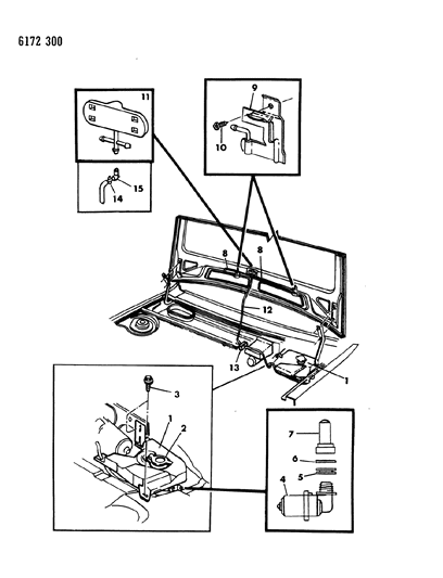 1986 Dodge Omni Windshield Washer System Diagram