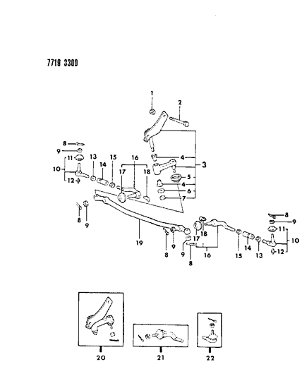 1987 Dodge Ram 50 Linkage, Steering Diagram