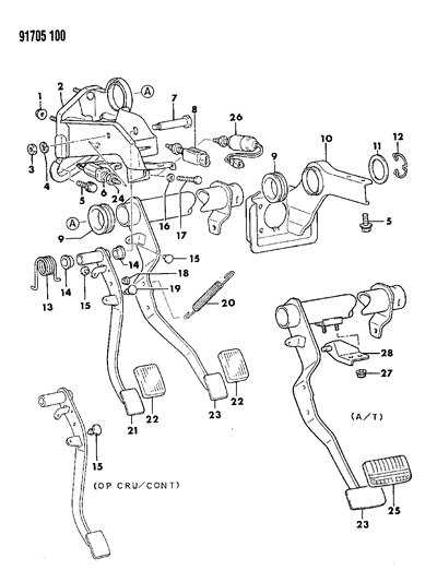 1991 Dodge Colt Brake Pedal Diagram 3