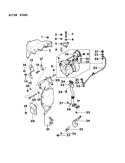 1984 Dodge Conquest Bolt Diagram for MD062961