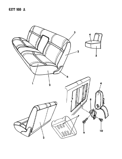 1987 Dodge Dakota Front Seat Diagram 2