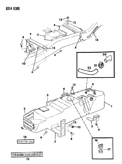 1988 Dodge Ramcharger Fuel Tank Diagram 1