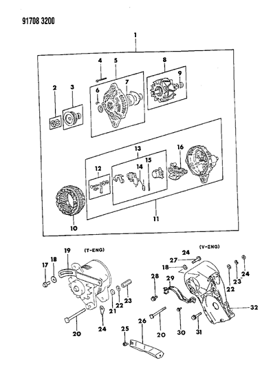 1991 Dodge Ram 50 Alternator Diagram