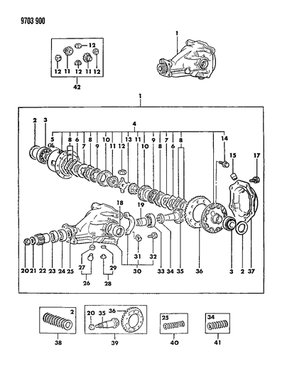 1989 Chrysler Conquest Seal-Drive PINION Diagram for MB393929