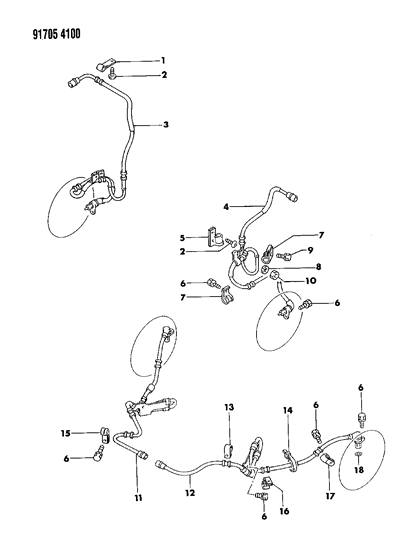 1991 Dodge Stealth Sensor - Anti - Skid Brake System Diagram 2