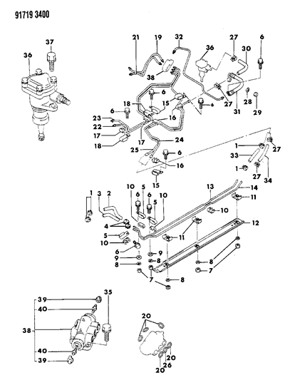 1991 Dodge Stealth Hose & Attaching Parts - Power Steering Diagram 2