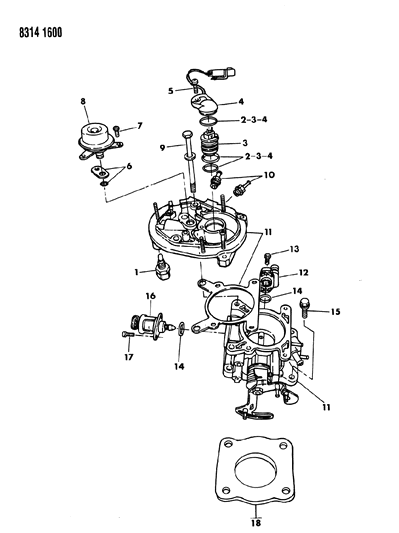 1989 Dodge Dakota Throttle Body Diagram 1