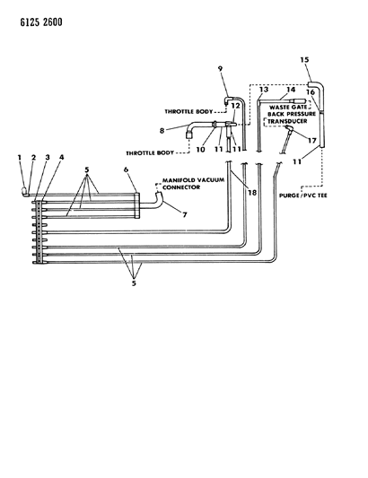 1986 Dodge Charger EGR Hose Harness Diagram 7