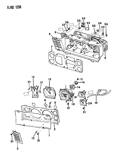 1987 Jeep Comanche Instrument Cluster Diagram 5