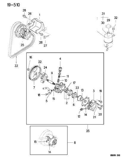 1995 Chrysler Sebring Power Steering Pump Diagram 1