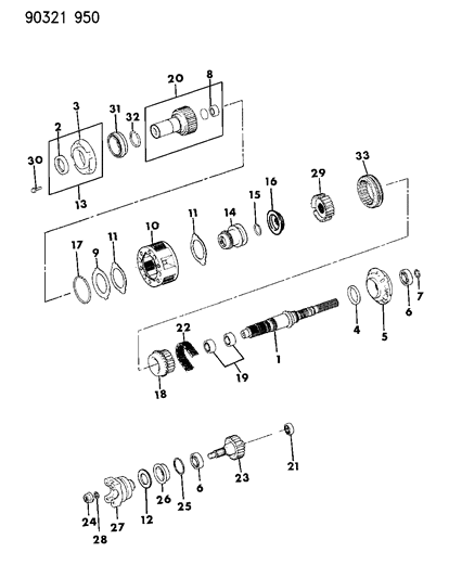 1993 Dodge Dakota Gear Train Diagram 1