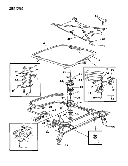 1988 Dodge Daytona Sunroof Diagram